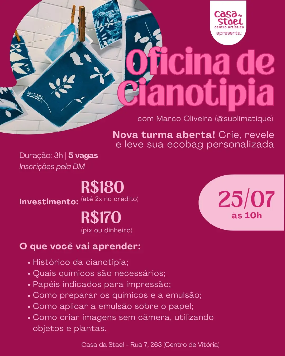 Oficina de Cianotipia com Marco Oliveira